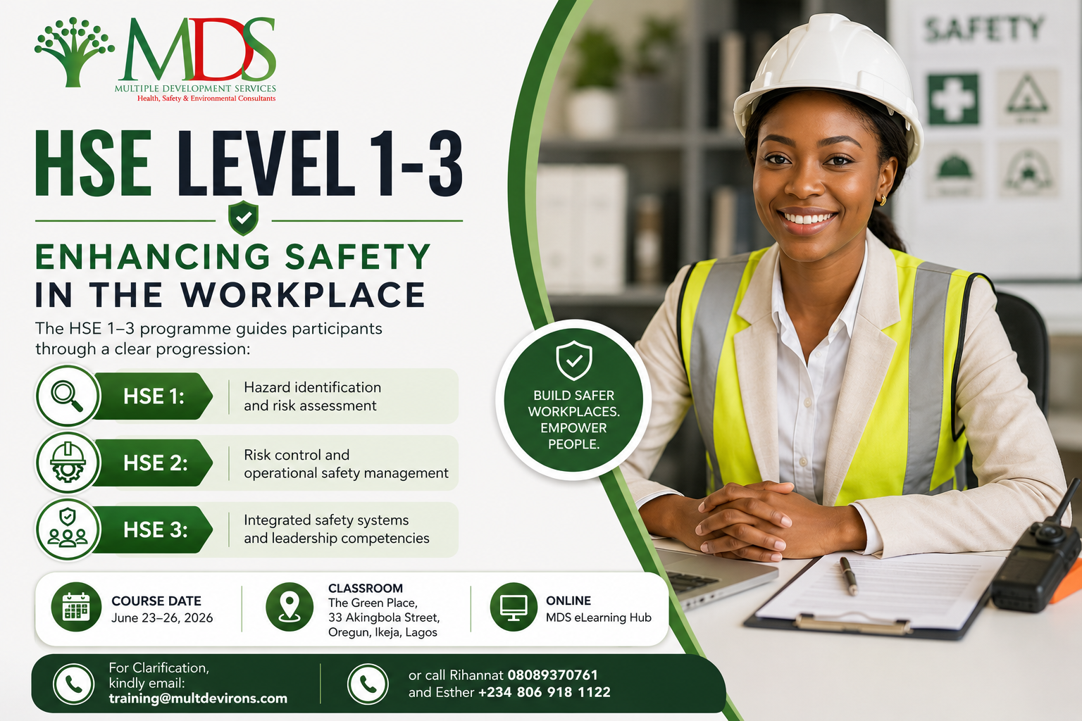 Health, Safety and Environment Level 1-3
